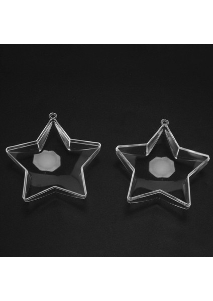 60 Set 80MM Dıy Dolablabilen Toplar Temiz Plastik Süsler Toplar Noel Ağacı Süsü Bible Parti Malzemeleri (Yıldız Şekli) (Yurt Dışından) fırsatları