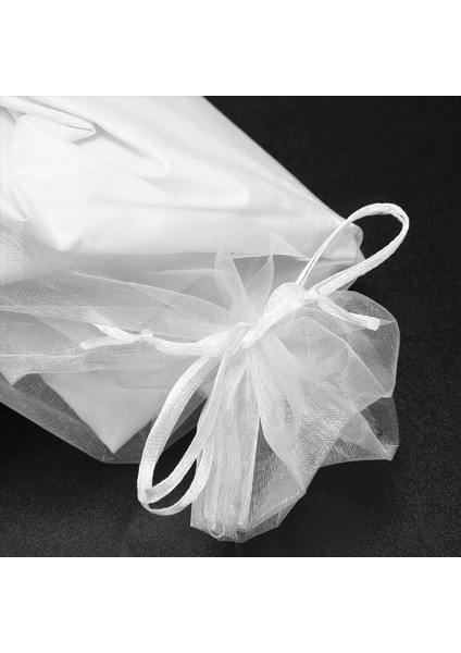 80PCS Şeffaf Organze Şarap Çantaları 137CM Yeniden Kullanılabilir Basit Şişe Şartı Elbiseler Şenlikli Ambalaj Bebek Duşu Düğünü (Beyaz) (Yurt Dışından)