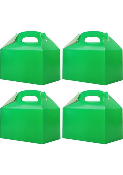 50 Pcs Partisi Kutuları Beyaz Şeker Kutuları Parti Kağıt Kağıt Kurabiye Çantaları Gable Kutuları Yeşil (Yurt Dışından)