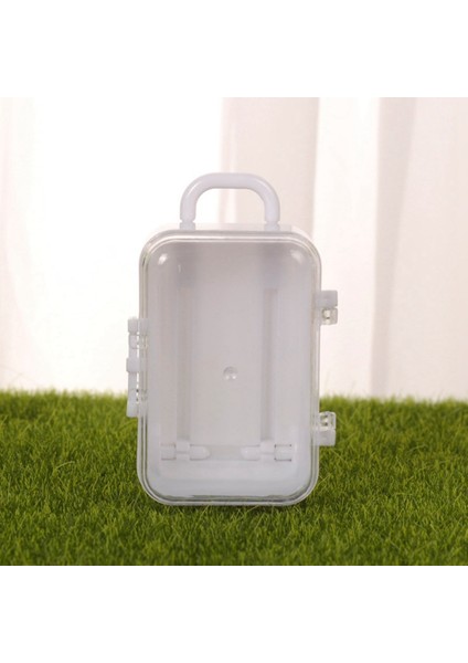 2x Beyaz Mini Roller Seyahat Bavul Şeker Kutusu Kişilik Yaratıcı Düğün Şeker Kutusu (Yurt Dışından) fiyatları