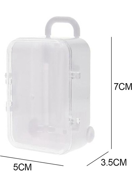 2x Beyaz Mini Roller Seyahat Bavul Şeker Kutusu Kişilik Yaratıcı Düğün Şeker Kutusu (Yurt Dışından) modelleri
