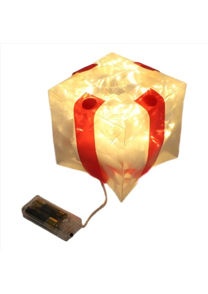 Noel Parlayan Ler Kutu Dekorasyon Süslemeli Yay Aydınlatma Kutusu Açık Işık Aydınlatma Xmas 2024 Ev Yard Dekor A (Yurt Dışından)