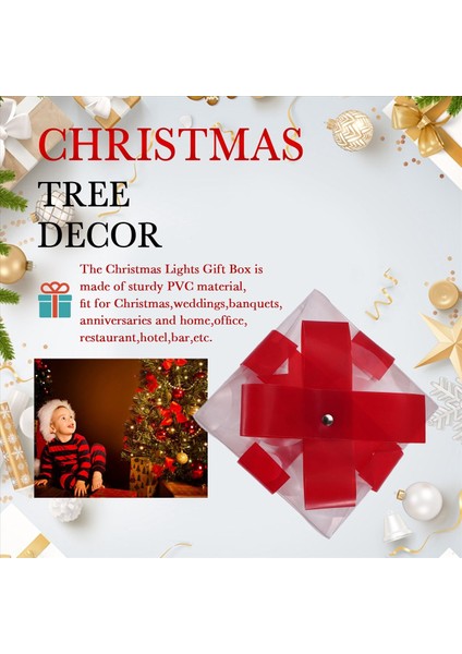 Noel Parlayan Ler Kutu Dekorasyon Süslemeli Yay Aydınlatma Kutusu Açık Işık Aydınlatma Xmas 2024 Ev Yard Dekor A (Yurt Dışından) fırsatları