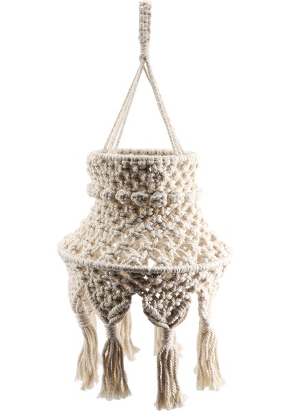 Makrome Lamba Gölgesi Boho Asılı Kolye Işık Kapağı Yatak Odası Oturma Odası Kreş Yurt Ev Dekor Için Avize Gölge (Yurt Dışından) modelleri