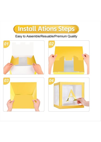 4pcs Bebek Duş Için Bebek Kutuları Altın Berrak Balon Kutusu Cinsiyet Ortaya Çıkıyor Dekorasyonlar ve Doğum Günü Dekorasyonları (Yurt Dışından) modelleri