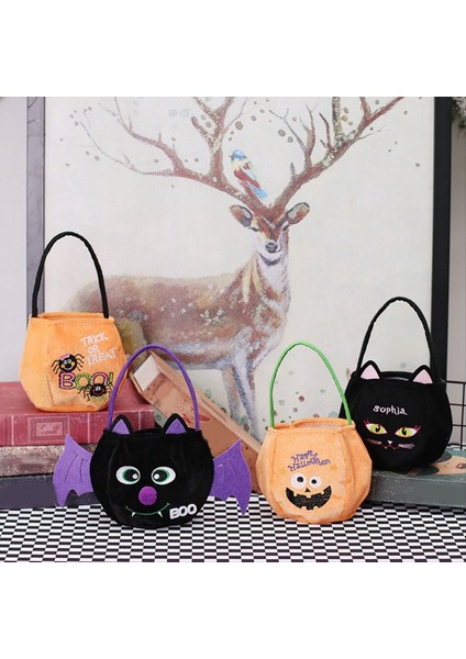 Cadılar Bayramı Şeker Çantaları Handamlar Şeker Depolama Kovası Cadılar Bayramı Şeker Kova Çantaları Tote Çocuk Partisi Cadılar Bayramı Için (Yurt Dışından) modelleri