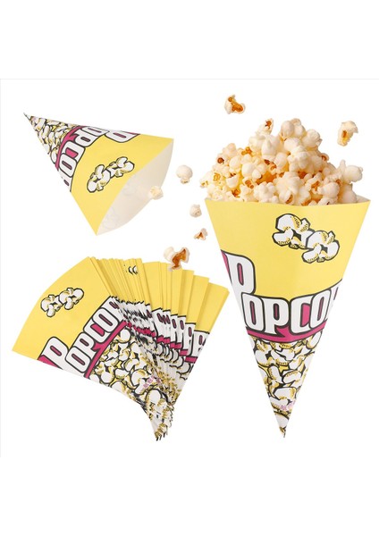 100X Patlamış Mısır Torbaları Kağıt Torbalar Badem Patlamış Mısır S (Yurt Dışından) fiyatları