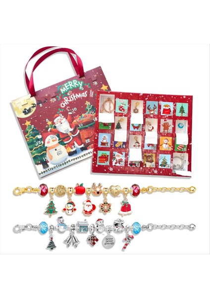 Noel Takvim Takı Kutusu 24 Gün Geri Sayım Takvimleri Noel Yeni Yıl Si Için Takı Bilezikleri D (Yurt Dışından) fiyatları