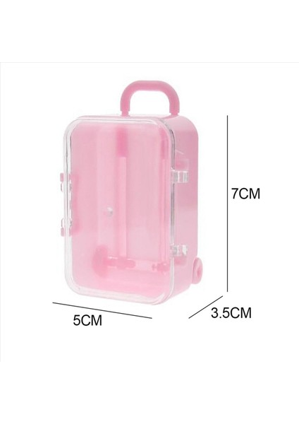 5x Pembe Mini Roller Seyahat Bavul Şeker Kutusu Kişilik Yaratıcı Düğün Şeker Kutusu Bagaj Tramvay Kılıfı (Yurt Dışından) modelleri