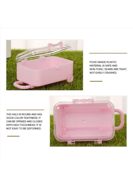 5x Pembe Mini Roller Seyahat Bavul Şeker Kutusu Kişilik Yaratıcı Düğün Şeker Kutusu Bagaj Tramvay Kılıfı (Yurt Dışından) indirimleri