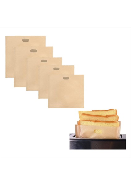 Yeniden Kullanılabilir Tostaster Çantaları Yapışmaz Kızarmış Sandviç Çantalar Sandviçler Için Plastik Torba Açılması Kolay Toastie Çantalar 10 Pcs A (Yurt Dışından) fiyatları
