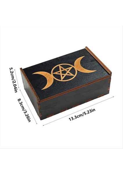 Tarot Kart Kasası Vintage Ahşap Biblo Kutusu Mücevher Kutusu Küçük Ahşap Vintage Çok Işlevli Kutu Tarot Kartı Aksesuarı C Için (Yurt Dışından) fiyatları