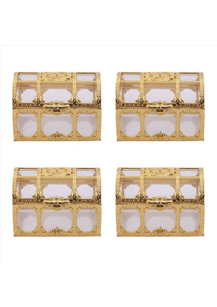 4x Mini Mücevher Kutusu Şeker Yüzük Küpeler Kolye Kılıfı Doğum Günü Partisi Düğün Dekor Takı Altın S (Yurt Dışından)