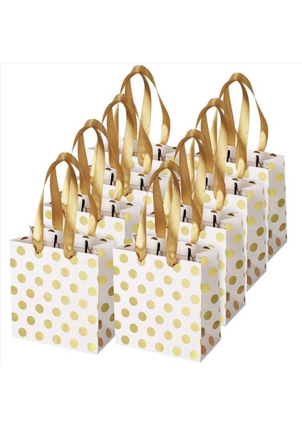 Şeridi ile Küçük Çantaları Altın Mini Çantası Doğum Günü Düğünleri Için Noel Tatilleri (Metalik Noktalar 24 Paket) (Yurt Dışından) fiyatları