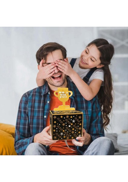 Nakit Çekme Için Mutlu Babanın Para Kutusu Para Kutusu Para Çekme Kart Diy Seti Sürpriz Baba Kutusu (Yurt Dışından) fırsatları
