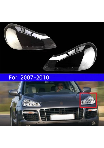 Sağ Ön Hafif Lamba Kabuğu Kapağı Porsche Için Şeffaf Abajurlar Cayenne 2007-2010 Kafa Işık Lambası Abajur (Yurt Dışından) fırsatları