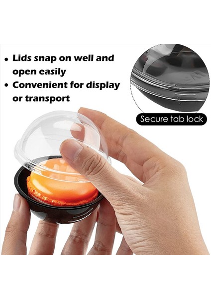 250 Paket Şeffaf Plastik Mini Kek Kabı Mini Çörek Macaron Için Kubbe Kapaklı Bireysel Ambalaj Işleme Kutuları (Yurt Dışından) fiyatları