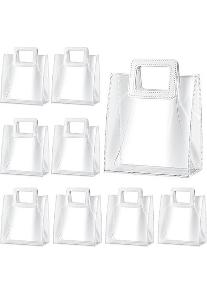 10 Paket Düğün Temiz Çantası Ağır Hizmet Saplı Şeffaf Çantaları Düğün Için Pvc Sarma Çantaları Şeffaf (Yurt Dışından)