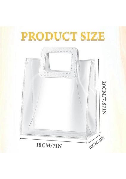 10 Paket Düğün Temiz Çantası Ağır Hizmet Saplı Şeffaf Çantaları Düğün Için Pvc Sarma Çantaları Şeffaf (Yurt Dışından) fiyatları