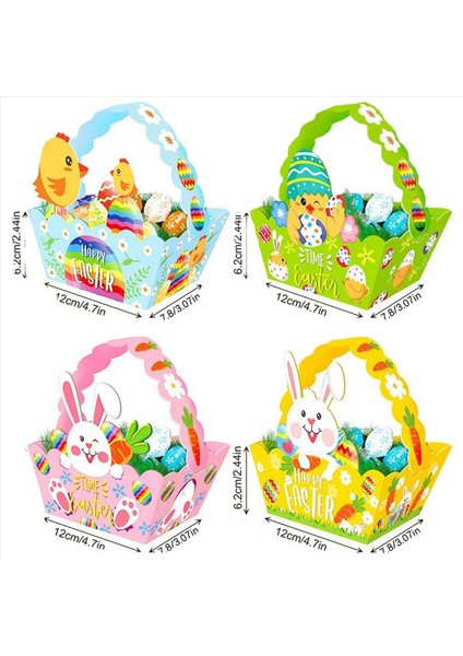Saplı Paskalya Sepetleri Kağıt Paskalya Partisi Paskalya Yumurtası Avı Aktiviteleri Çocuklar Için Sepet Paskalya Leri Sepetleri (Yurt Dışından) fiyatları