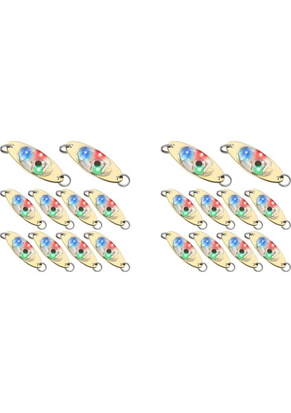 20 Adet LED Fishing Balıkçı Kaşıkları Su Altı Flaşör Bas Halibut Flasher Trolling Derin Damla Balıkçılık Işığı (Yurt Dışından)