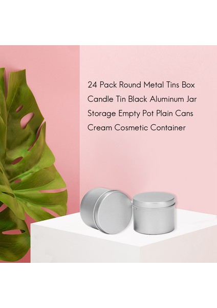 24 Paket Yuvarlak Metal Teneke Kutu Mum Teneke Siyah Alüminyum Kavanoz Depolama Boş Tencere Düz Kutular Krem Kozmetik Kapsayıcı (Yurt Dışından) indirimleri