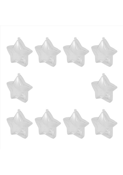 40 Set 80MM Dıy Dolablabilen Toplar Temiz Plastik Süsler Toplar Noel Ağacı Süsü Partisi Parti Malzemeleri (Yıldız Şekli) (Yurt Dışından) fiyatları