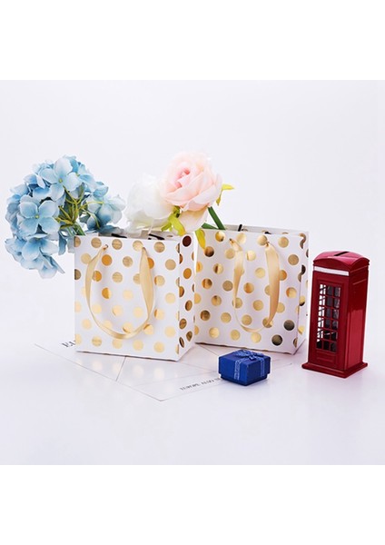 Şerit Kulplu Küçük Çantaları Altın Mini Çantası (Metalik Noktalar 16 Paket Toplu) (Yurt Dışından) modelleri