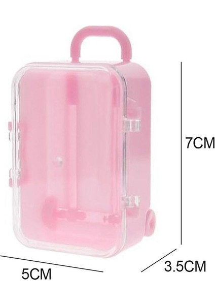 3x Pembe Mini Roller Seyahat Bavul Şeker Kutusu Kişilik Yaratıcı Düğün Şeker Kutusu Bagaj Tramvay Kılıfı Şeker Oyuncak (Yurt Dışından) fırsatları