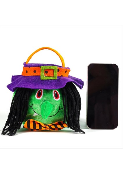 Cadılar Bayramı Dekorasyonları Cadı Kabak Tote Çanta Çocuk Festivali Şeker Çantası Giydirme Prop Çantası (Yurt Dışından) indirimleri
