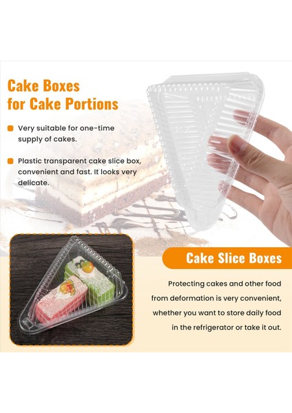100PCS Üçgen Cheesecake Kutuları Dilim Kek Kutusu Üçgen Pasta Tutucular Pastane Partisi Düğünü Için Kek Kutuları (Yurt Dışından) indirimleri
