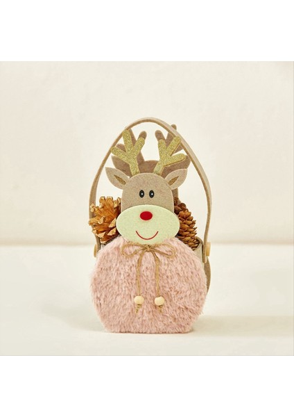 Noel Şeker Çantası Ren Geyiği Çanta Kış Leri Şeker Elma-Bag-Elk Tasarım Malzemeleri Noel Kış Pembesi (Yurt Dışından) modelleri