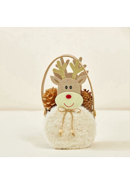 Noel Şeker Çantası Ren Geyiği Çanta Kış Leri Şeker Elma-Bag-Elk Tasarım Malzemeleri Noel Kış Pembesi (Yurt Dışından) indirimleri
