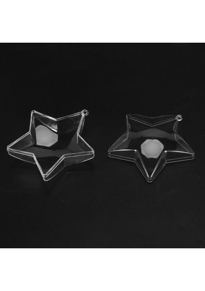 20 Set 80MM Dıy Doldurabilen Toplar Temiz Plastik Süsler Toplar Noel Ağacı Süslemesi Partisi Parti Malzemeleri (Yıldız Şekli) (Yurt Dışından)