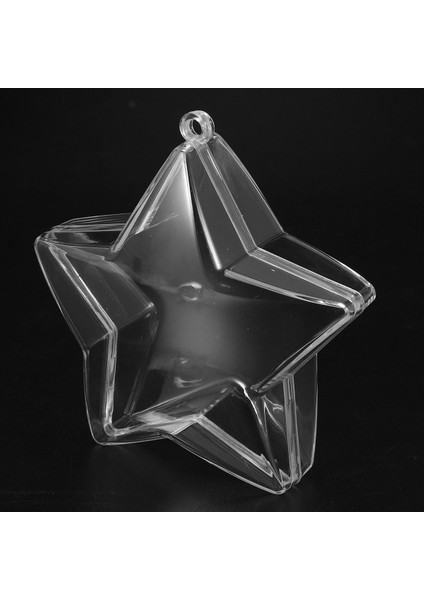 20 Set 80MM Dıy Doldurabilen Toplar Temiz Plastik Süsler Toplar Noel Ağacı Süslemesi Partisi Parti Malzemeleri (Yıldız Şekli) (Yurt Dışından) indirimleri