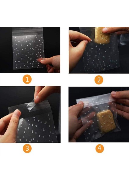 1000 Pcs Kendinden Yapışkan Şeker Çantası Kurabiye Çantaları Kendinden Yapışkan Sızdırmazlık Polka Dot Nut Çantalar Plastik Parti Çantası Çerez Için (Yurt Dışından) fırsatları
