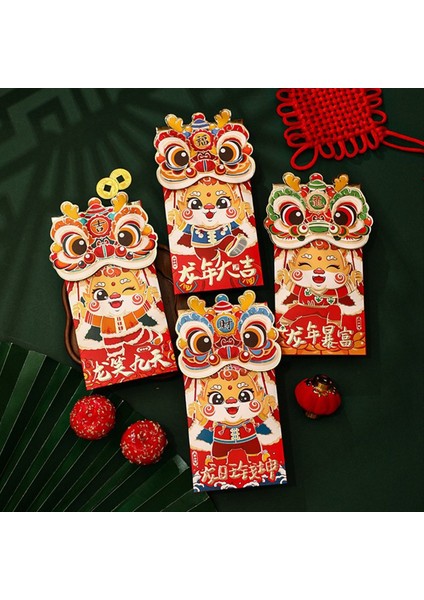 12PCS Kırmızı Zarflar Çin Kırmızı Zarf Şanslı Para Zarfı Çin Yeni Yıl Kırmızı Zarflar Yeni Yıl Kırmızı Paket (Yurt Dışından) modelleri