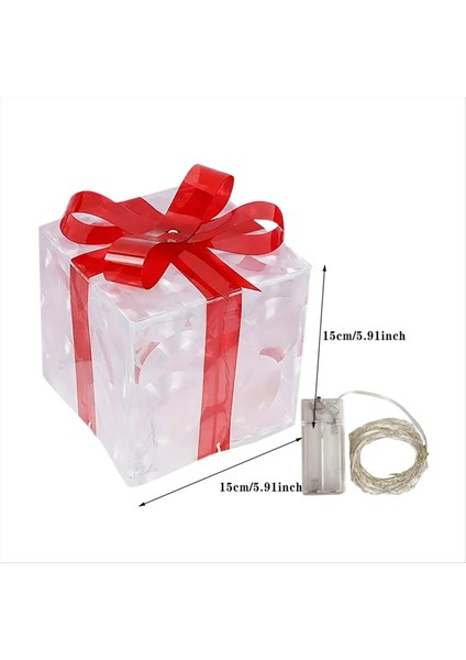 Noel Işık Kutusu LED Işık Noel Kutusu Dekorasyonları Noel Ağacı Ev Çim Dekorasyonları B (Yurt Dışından) fırsatları