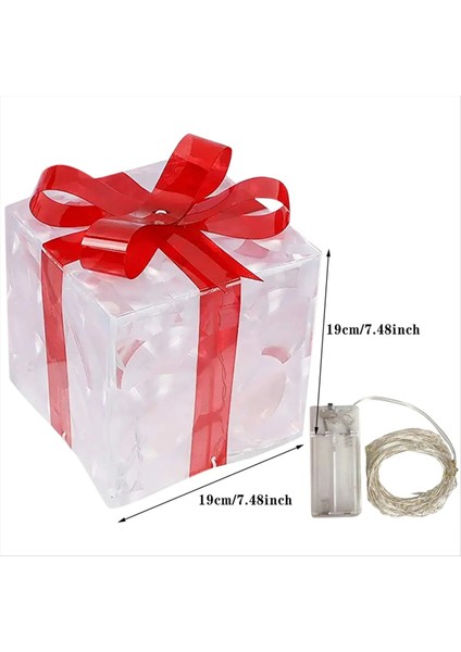 Noel Işık Kutusu LED Işık Noel Kutusu Dekorasyonları Noel Ağacı Ev Çim Dekorasyonları B (Yurt Dışından) indirimleri