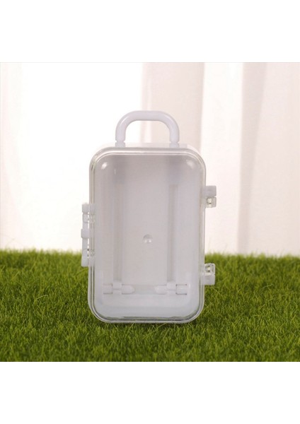 3x Beyaz Mini Roller Seyahat Bavul Şeker Kutusu Kişilik Yaratıcı Düğün Şeker Kutusu Bagaj Tramvay Kılıfı Şeker Oyuncak (Yurt Dışından) modelleri