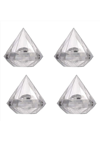 72PCS Şeffaf Elmas Şekli Şeker Kutusu Düğün Düğün Iyiliği Kutuları Parti Kutusu Berrak Plastik Konteyner Ev Dekor Si (Yurt Dışından) fiyatları