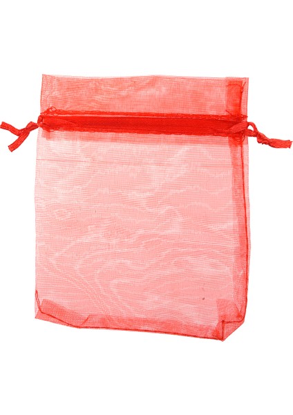 60 x Çanta Çantası Organze Torbası Ince Mücevher Çantası Kırmızı (Yurt Dışından)