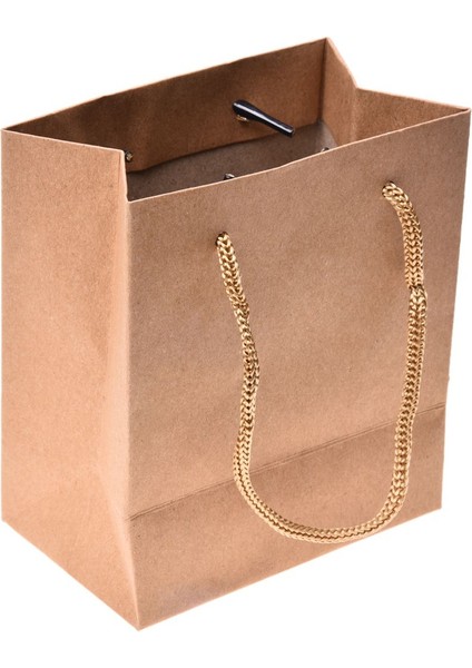 10 Adet Kağıt Takı Parti Çantası Gıda Taşıyıcı Çantalar - Kahverengi (Yurt Dışından)