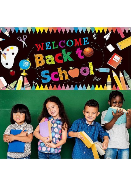 2x Okula Hoş Geldiniz Okulun Ilk Günü Banner Banner Okul Partisi Dekorasyon Malzemelerine Hoş Geldiniz (Yurt Dışından) indirimleri