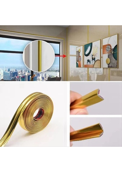 Pvc Bant Mobilya Kenarı 5m Köşe Koruyucu Kendinden Yapışkan Dekoratif Şeritler Altın Tampon Koru Şerit Duvar Çıkartmaları (Yurt Dışından) modelleri
