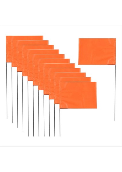 50 Paket Işaretleme Bayrakları Turuncu Avlu Bayrakları 15X4X5INCH Işaret Bayrakları Çim Bayrakları Işaretleri Sulama Bayrakları Peyzaj Bayrakları (Yurt Dışından)