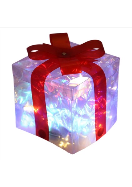 Noel Parlayan Ler Kutu Dekorasyon Süslemeli Yay Aydınlatma Kutusu Açık Işık Aydınlatma Xmas 2024 Ev Yard Dekor B (Yurt Dışından)