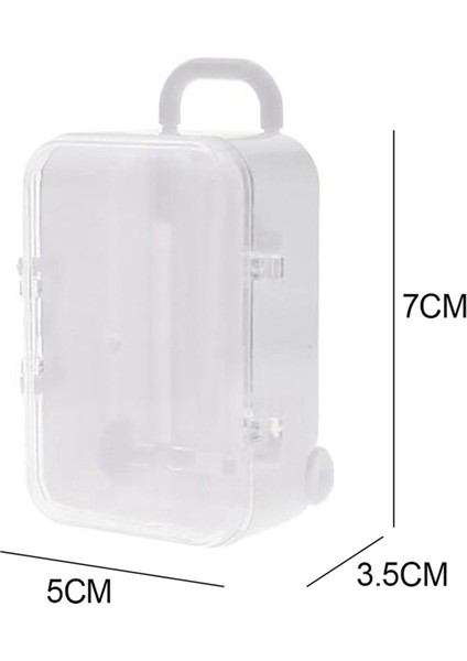 Roller Seyahat Bavul Şeker Kutusu Kişilik Yaratıcı Düğün Şeker Kutusu Tramvay Kılıfı Şeker Oyuncak Saklama Kutusu Beyaz ve Mavi (Yurt Dışından) fırsatları