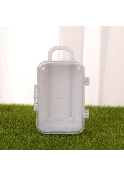 Roller Seyahat Bavul Şeker Kutusu Kişilik Yaratıcı Düğün Şeker Kutusu Tramvay Kılıfı Şeker Oyuncak Saklama Kutusu Beyaz ve Mavi (Yurt Dışından) indirimleri