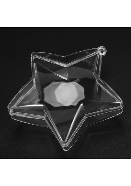 30 Set 80MM Dıy Dolablabalar Temiz Plastik Süsler Toplar Noel Ağacı Süsü Partisi Parti Malzemeleri (Yıldız Şekli) (Yurt Dışından) indirimleri